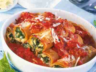 Cannelloni mit Spinatfüllung