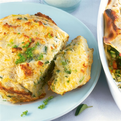 Lauch-Kartoffel-Soufflé