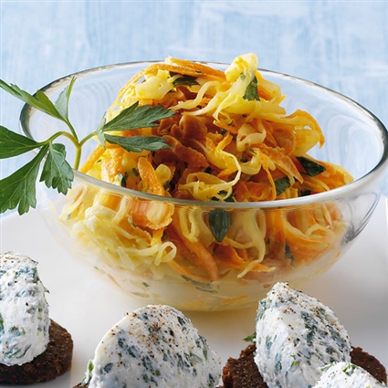 Möhren-Sauerkraut-Rohkost