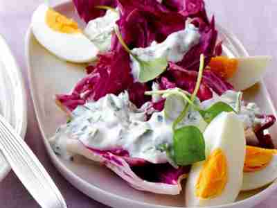Radicchio mit Portulakjoghurt