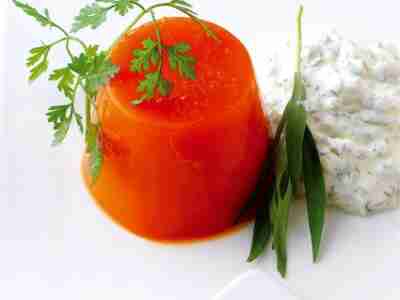 Möhrensülzchen mit Quark-Remoulade