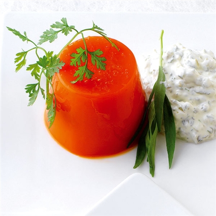 Möhrensülzchen mit Quark-Remoulade