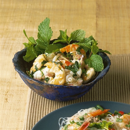 Scharfer Meeresfrüchtesalat