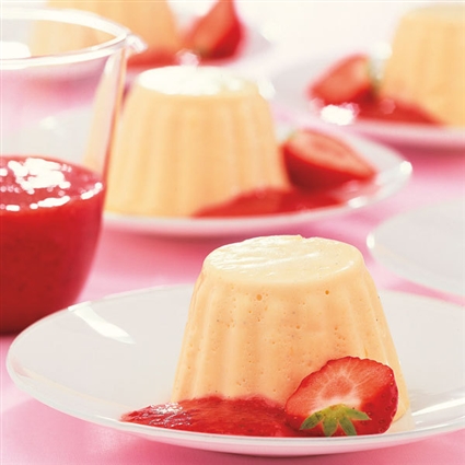 Bayerische Creme mit Erdbeerpüree