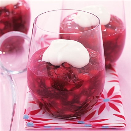 Melonen-Sauerkirsch-Grütze
