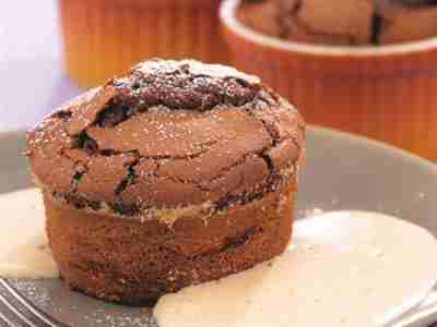 Kleine Schokokuchen mit Zabaione