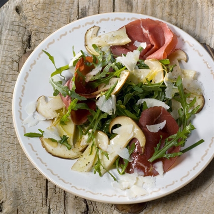 Bresaola mit Pilzen