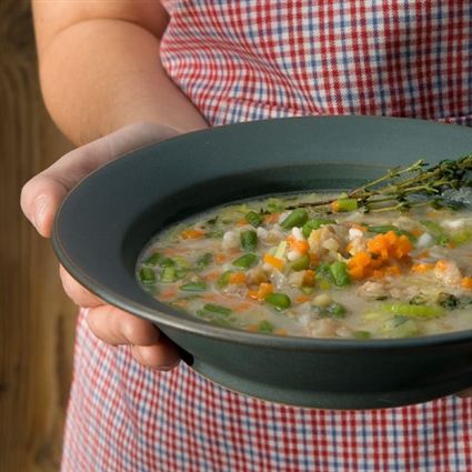 Winterliche Kastaniensuppe mit Reis