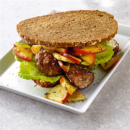 Apfel-Leber-Sandwich