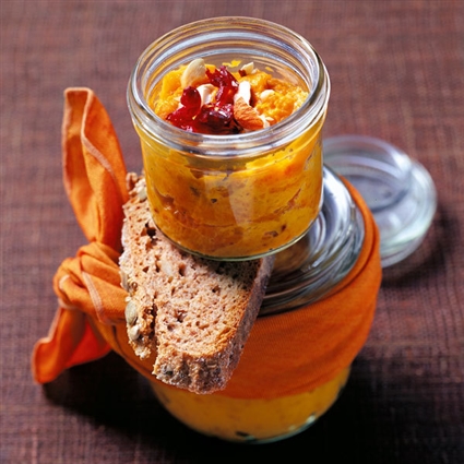 Kürbisaufstrich mit Chili und Cranberries