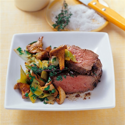 Rinderfilet mit Pfifferlingen und Lauch