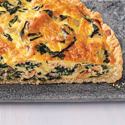 Räucherlachs-Mangold-Quiche