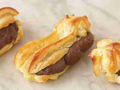 Eclairs mit Schoko-Kaffee-Creme