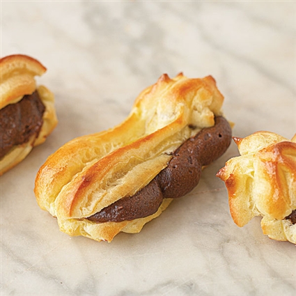 Eclairs mit Schoko-Kaffee-Creme