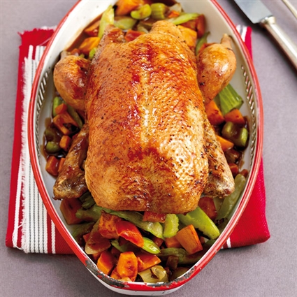 Ente mit Süsskartoffelfüllung