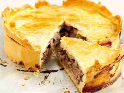 Gänsebrust-Apfel-Pie mit Maronen
