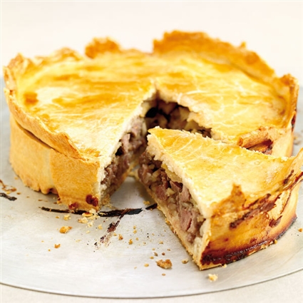Gänsebrust-Apfel-Pie mit Maronen