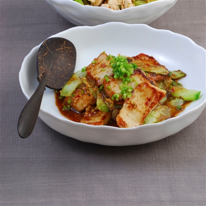 Schollenfilets in Orangen-Chili-Sauce