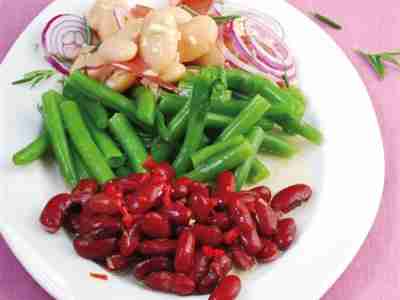 Salat aus Bohnendreierlei