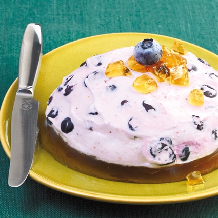 Heidelbeeren in Weißweingelee
