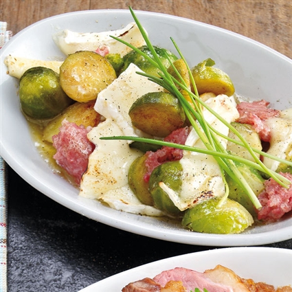 Rosenkohl mit Zwiebelmett