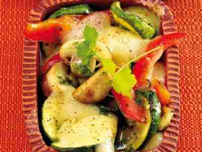 Kräuter-Gemüse mit Fontina