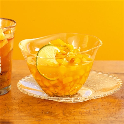 Mangosalat mit Limettensirup