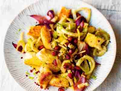 Ziegenkäsegnocchi mit Fenchelgemüse