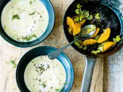 Petersilienwurzelsuppe mit Orange