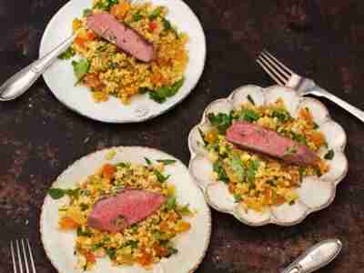 Couscous-Salat mit Lamm und Chermoula