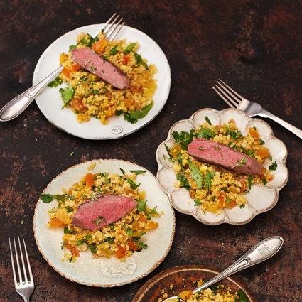 Couscous-Salat mit Lamm und Chermoula
