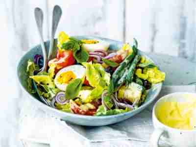 Salade niçoise mit Limettenmayo
