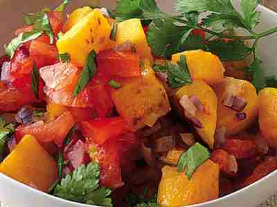 Kürbis-Tomaten-Salat