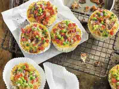 Gemüsemuffins mit Bacon