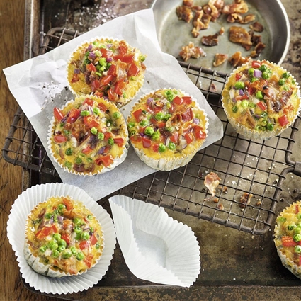 Gemüsemuffins mit Bacon