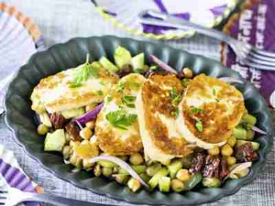 Halloumi-Kichererbsen-Salat