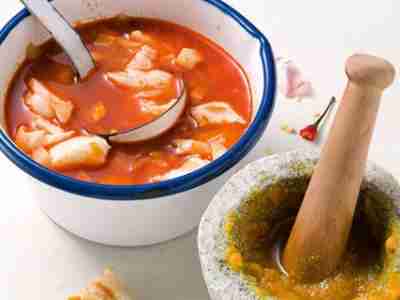 Fischsuppe mit Zitronengras-Rouille