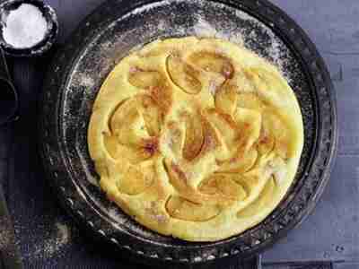 Apfelpfannkuchen aus Dinkelmehl