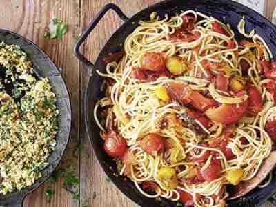 Pasta mit Ofentomaten-Sugo