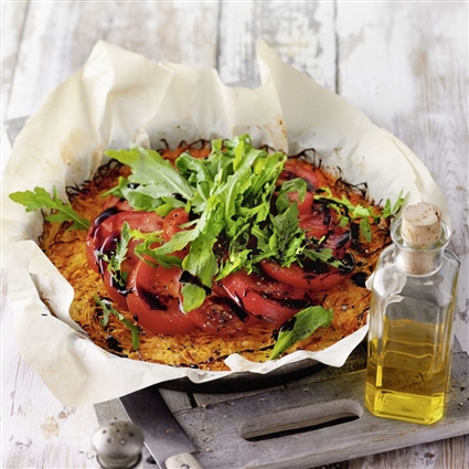 Kürbis-Pizza mit Rucola