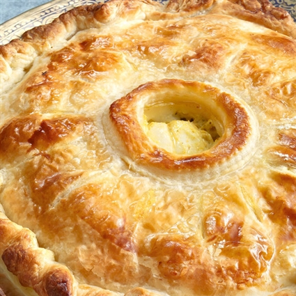Gemüse-Fisch-Pie à l'indienne