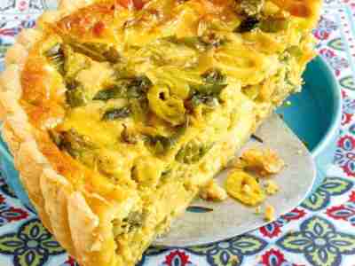 Frühlingszwiebel-Quiche