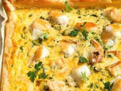 Kräuter-Heilbutt-Quiche