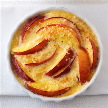 Nektarinengratin in Kokoscreme