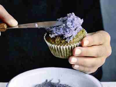 Grüne Hafer-Heidelbeer-Muffins