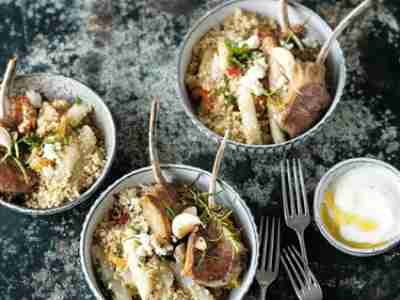 Spargel-Couscous-Salat mit Lamm