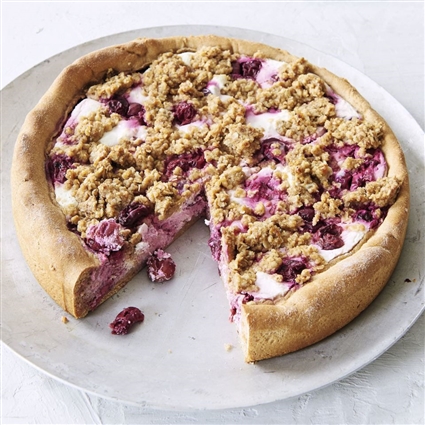 Zuckerfreier Kirsch-Quark-Kuchen