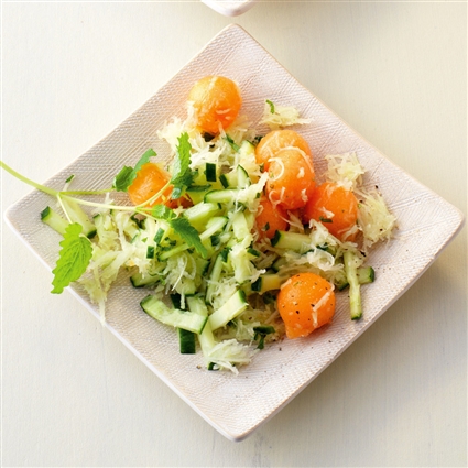 Kohlrabi-Melonen-Salat