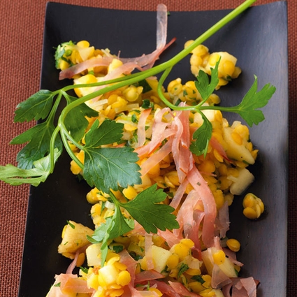 Pikanter Linsensalat