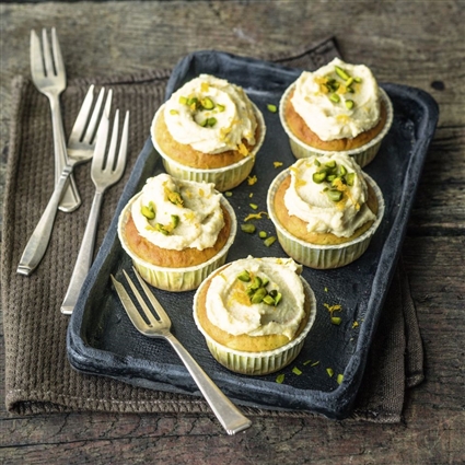 Orangen-Pistazien-Cupcakes